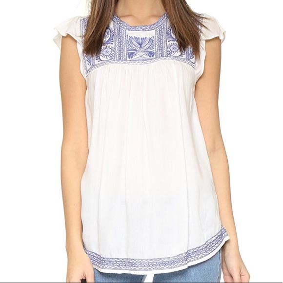 Stunning embroidered JOIE rankin top - Picture 1 of 7